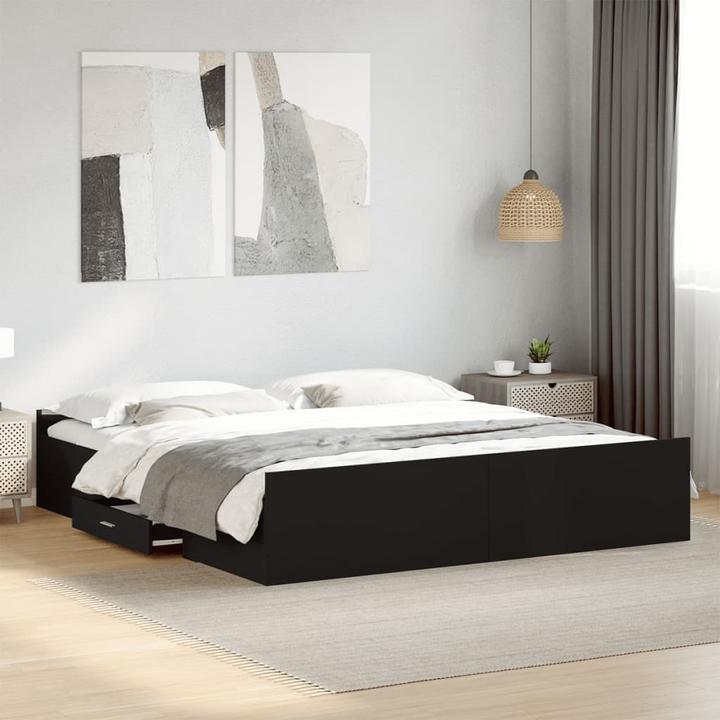 Image du produit VidaXL Cadre de lit avec tiroirs (200 x 200 cm)