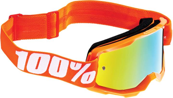 Actual product image 100% Strata 2 Jr. Goggle Orange - Mirror Gold (Orange, Mirror Gold)