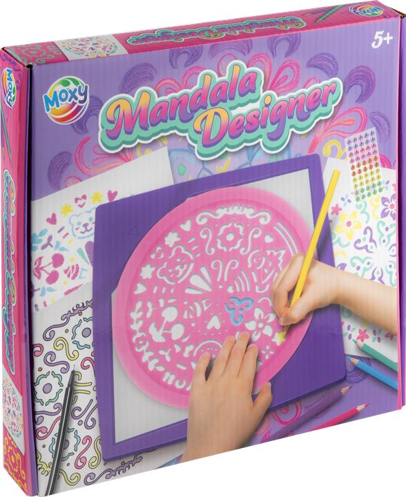 Grafix Mandala-Designer 25X25 Cm 6 Buntstifte, 10 Blätter Und 50 Steine