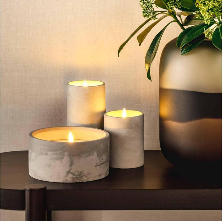 Produktbild Leonardo Kerze Silenzio LED, 8 cm, Grau (1x)