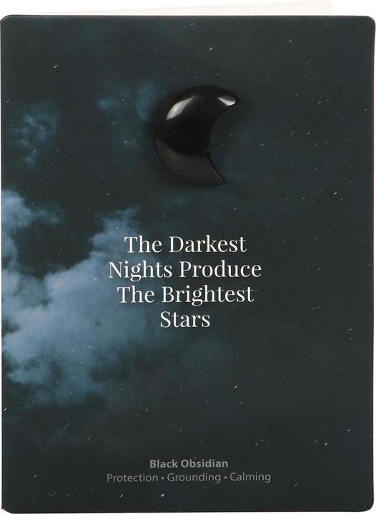 Actual product image Something Different Darkest Nights Obsidian Crescent Moon Greetings Card