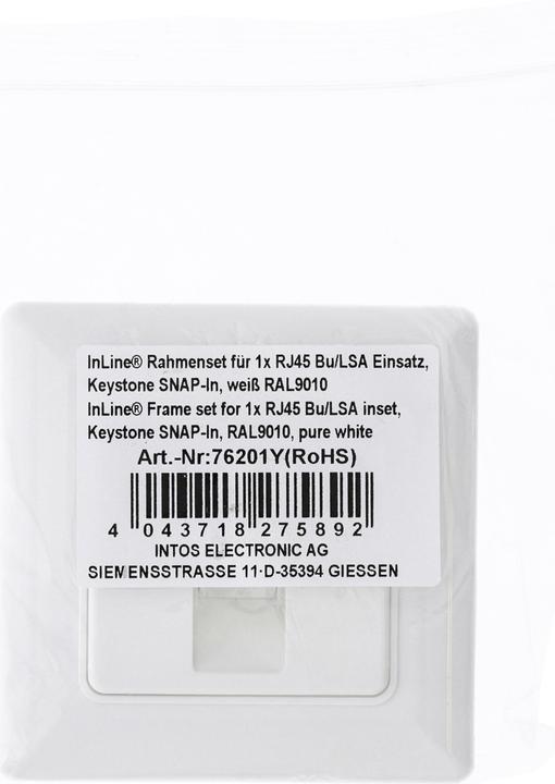 Produktbild InLine Rahmenset für 1x RJ45 Bu/LSA Einsatz