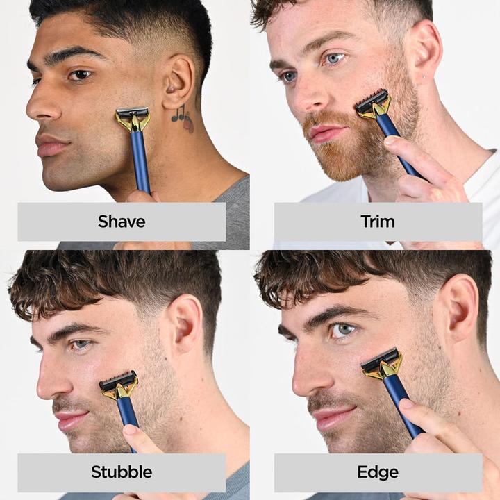 Immagine prodotto BaByliss Kompakter Doppelkinn-Rasierer, blau und gold