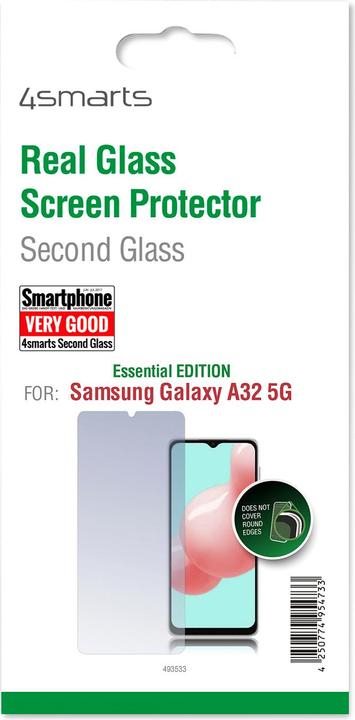 Actual product image 4smarts Second Glass Essential for Samsung Galaxy A32 5G (1 Piece, Samsung Galaxy A32 5G, Samsung Galaxy A13 5G, Samsung Galaxy A13)