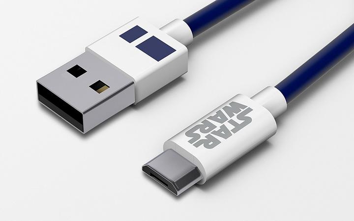 Image du produit Tribe Line - Câbles Microusb - 1,2 M (4ft.) - R2-D2 (1.20 m, USB 2.0)