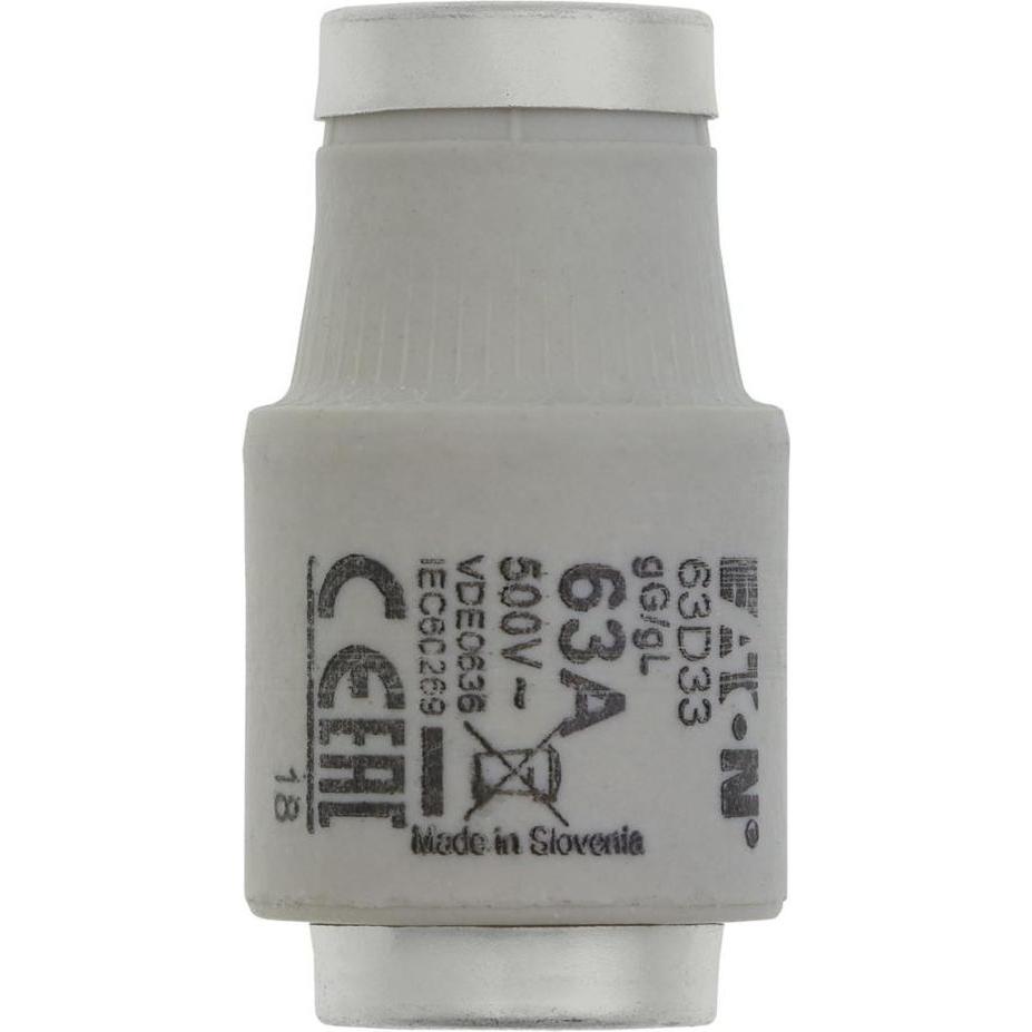 Thumbnail - 5x Bussmann, Sicherung, FUSE-D3 63A T GL/GG 500VAC E33 (63 A, Träge)