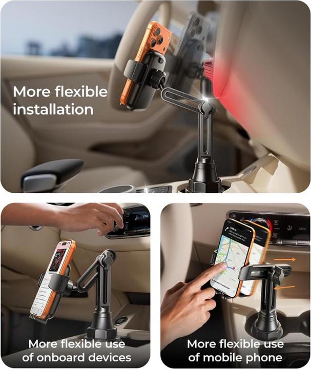 Actual product image Lisen Car Holder 4.5inch - 12.9inch, Black