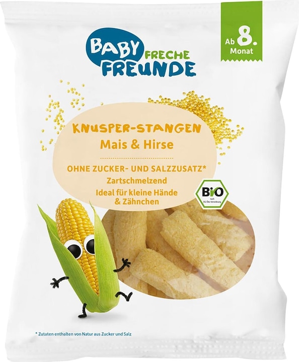 Freche Freunde Bastoncini di mais e miglio da sgranocchiare 30g (30 g)
