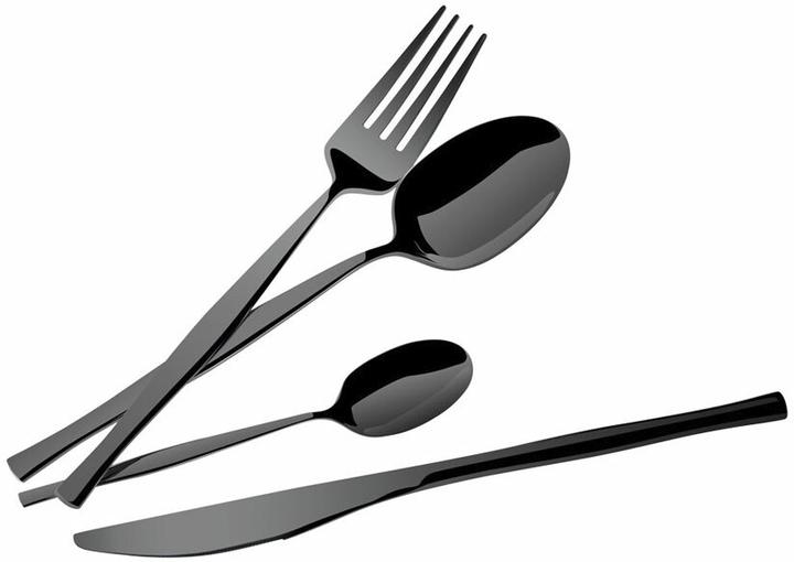 BerlingerHaus Haus 24-teiliges Besteck-Set Matte Black Collection (24 pz., Set di posate)