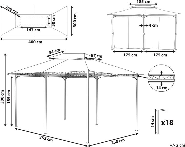 Produktbild Beliani Colos (400 cm, 300 cm)