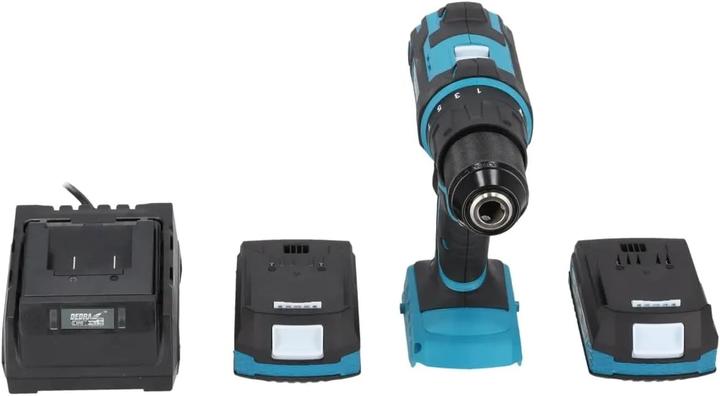 Produktbild Dedra Werkzeugset SAS+ALL DED7030A02, Akkubohrer, zwei 2Ah-Batterien, Ladegerät, 9 Zubehörteile.