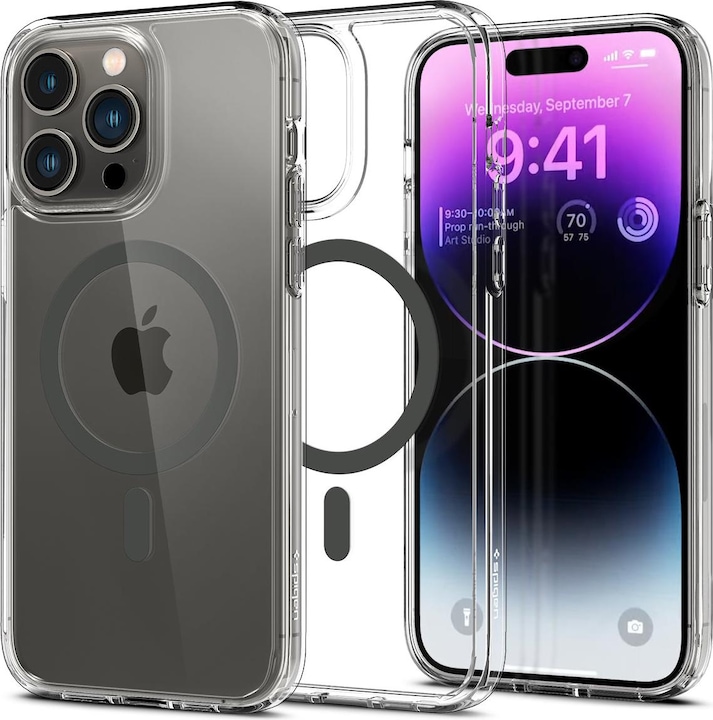 Produktbild Spigen Ultra Hybrid Case MagSafe für Apple iPhone 14 Pro - graphite (Apple iPhone 14 Pro)