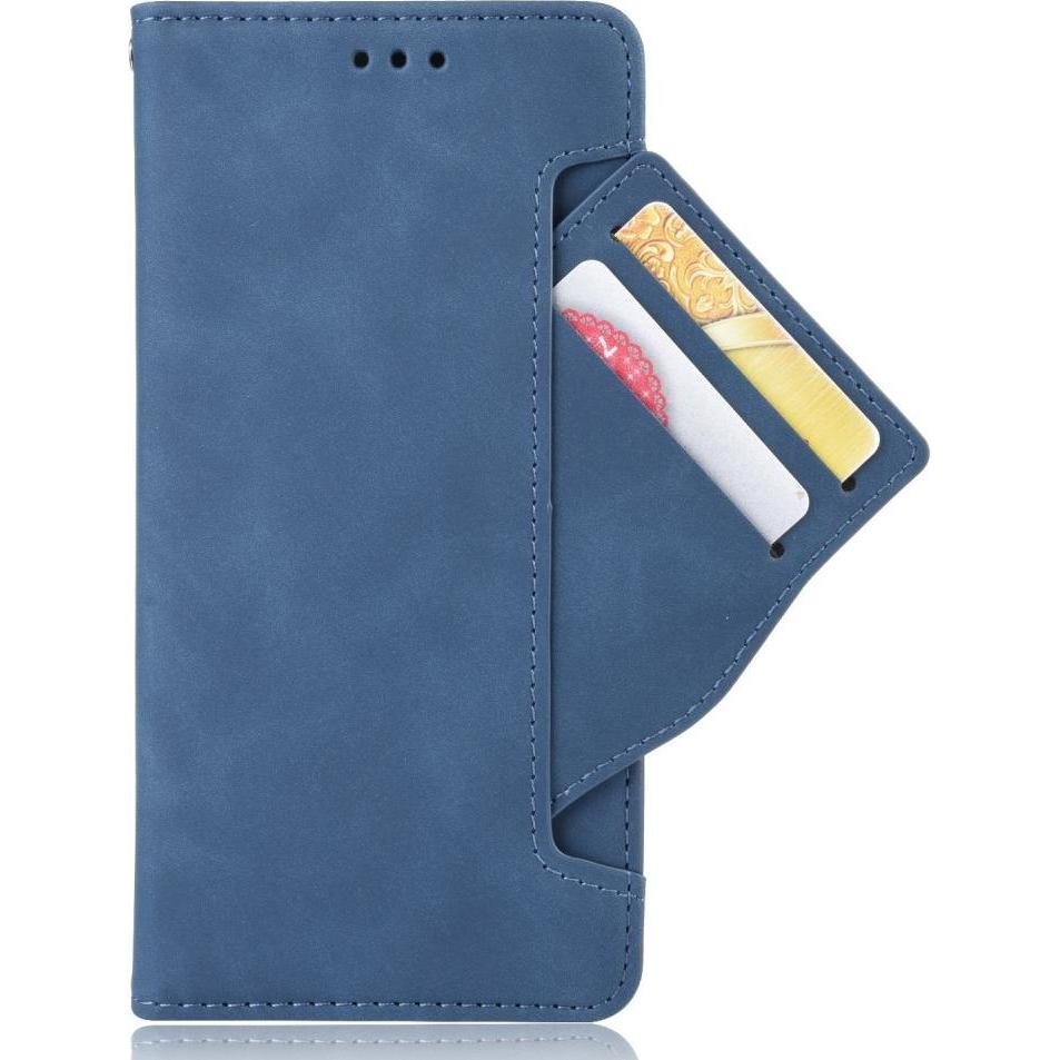 Cover-Discount OPPO Reno6 Pro - Etui mit vielen Kartenfächer blau (Oppo Reno 6 Pro 5G), Smartphone Hülle, Blau