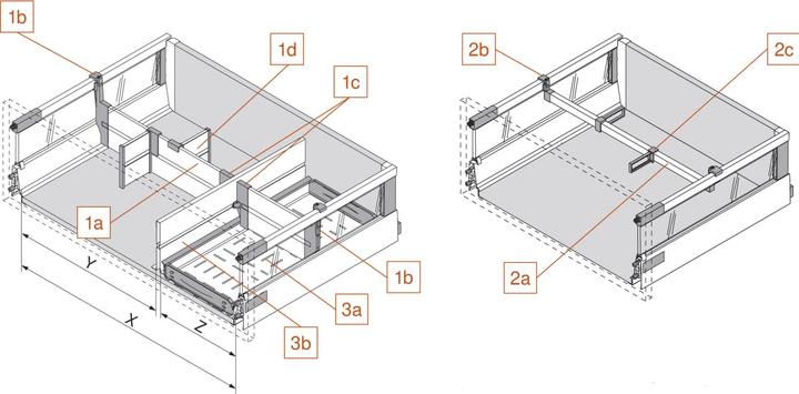 Produktbild Blum Querreling für TANDEMBOX ORGA-LINE zum Ablängen