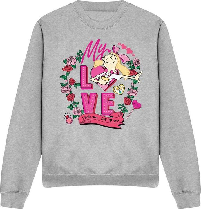 Immagine prodotto Hey Arnold! I Hate You But Love You Felpa San Valentino Helga Adulto Unisex (L)