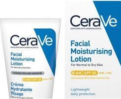 Image du produit CeraVe Lotion hydratante pour le visage (52 ml, Crème 24h, SPF 50)