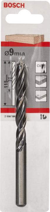 Produktbild Bosch Professional Zubehör Holzspiralbohrer Standard, 9 x 80 x 120 mm, d 9 mm (9 mm)