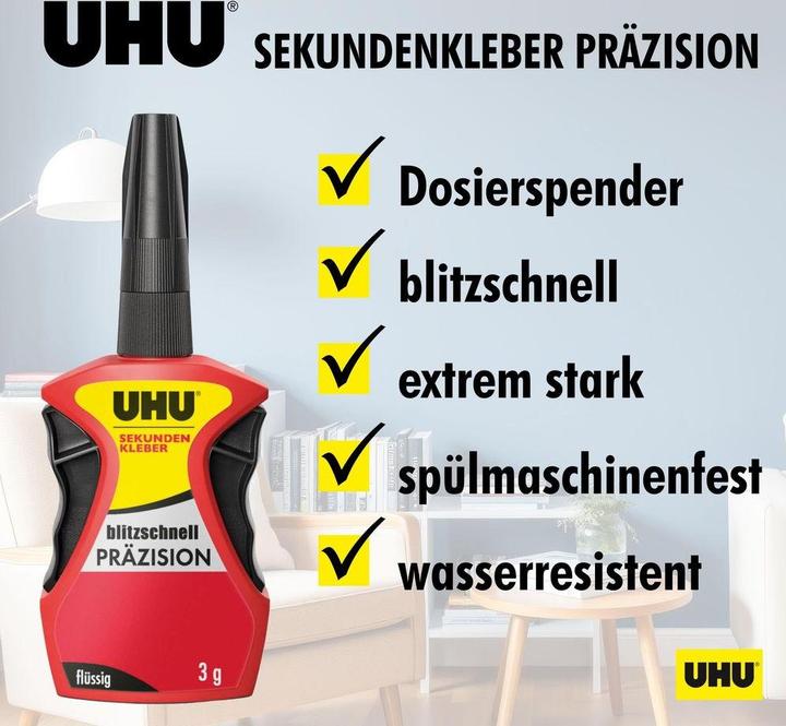 Produktbild UHU Sekundenkleber (3 g, 3.10 ml)