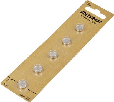 Image du produit Voltcraft Knopfzelle LR 1130 1.5 V 5 St. 75 mAh Alkali-Mangan VC-16108005 (5 pcs, AG10, 75 mAh)
