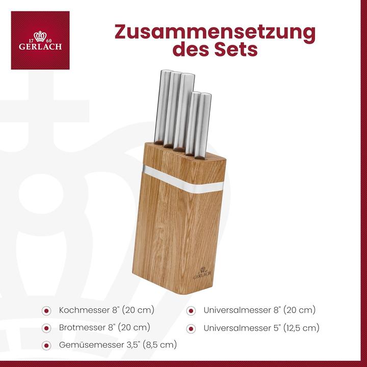 Produktbild Gerlach Messerblock-Set mit 5 Messer