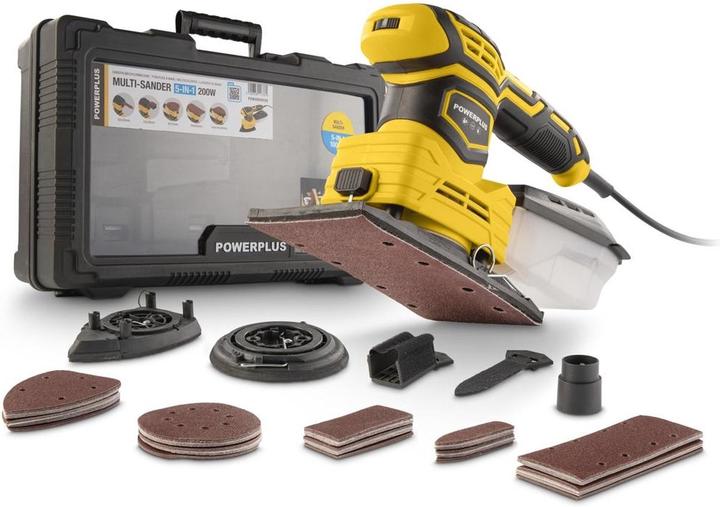 Powerplus Electric Hand Palm Sander 5-In-1 (Sander, 200 W)