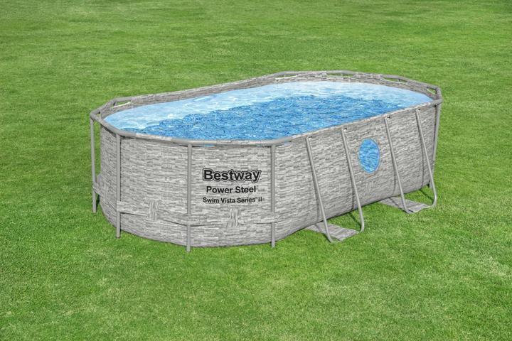 Produktbild Bestway Pool Power Steel mit Zubehörset, 427x250x100 cm (427 x 250 x 100 cm)
