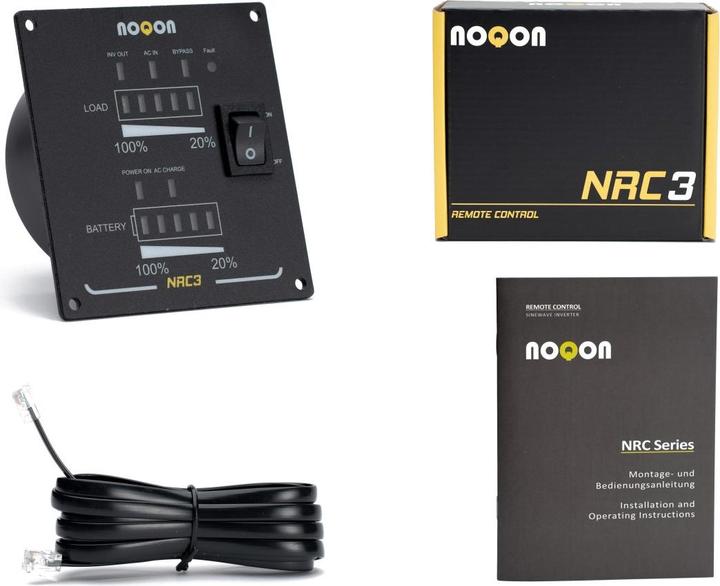 Produktbild Noqon NRC3 Fernbedienung mit Ladestandsanzeige für Wechselrichter