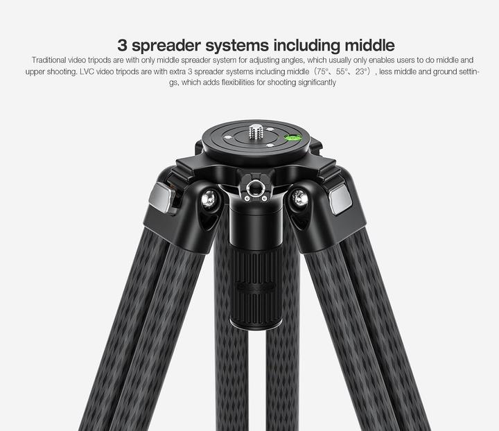 Produktbild Leofoto Video Tripod LVC-253C+BV-15 (Carbon)