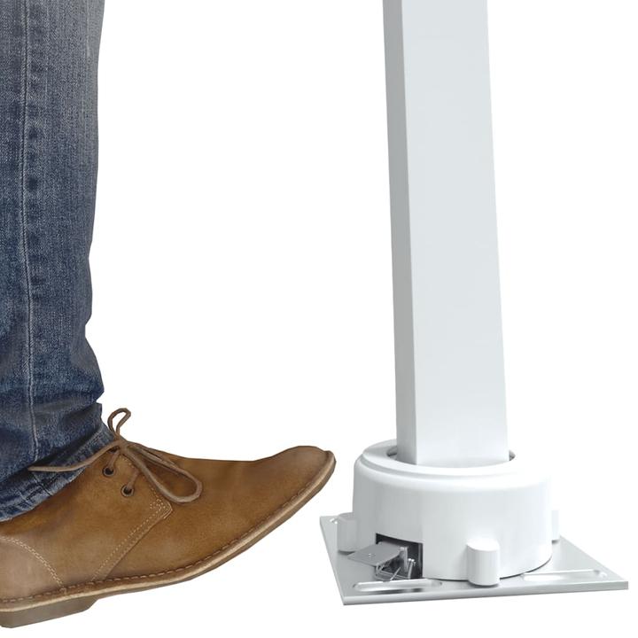 Produktbild vidaXL Stützen für Markisen Weiss 450x245 cm Eisen,Farbe: Weiss (4.50 m)