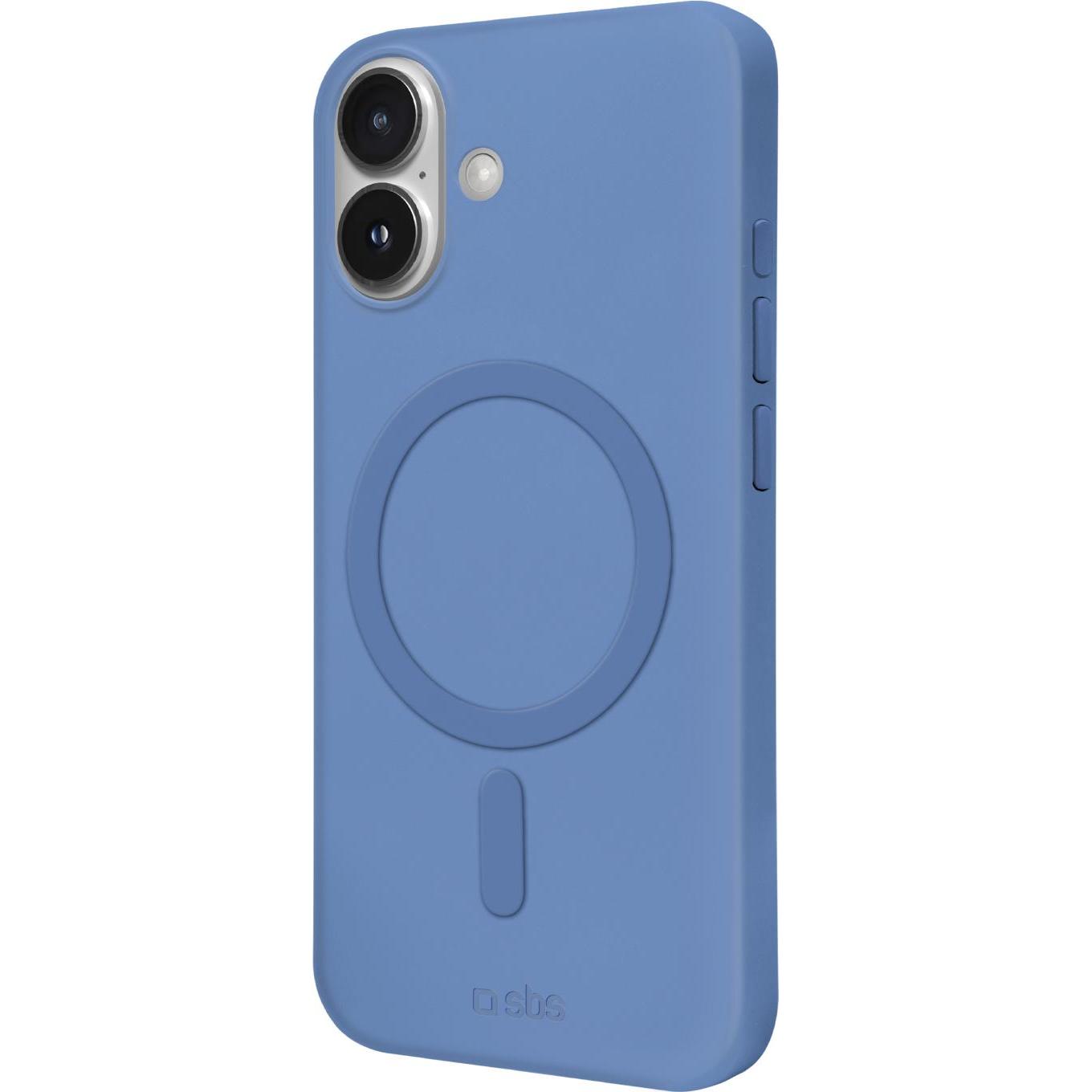 SBS Instinct Cover mit MagSafe für iPhone 16 blue (Apple iPhone 16), Smartphone Hülle, Blau