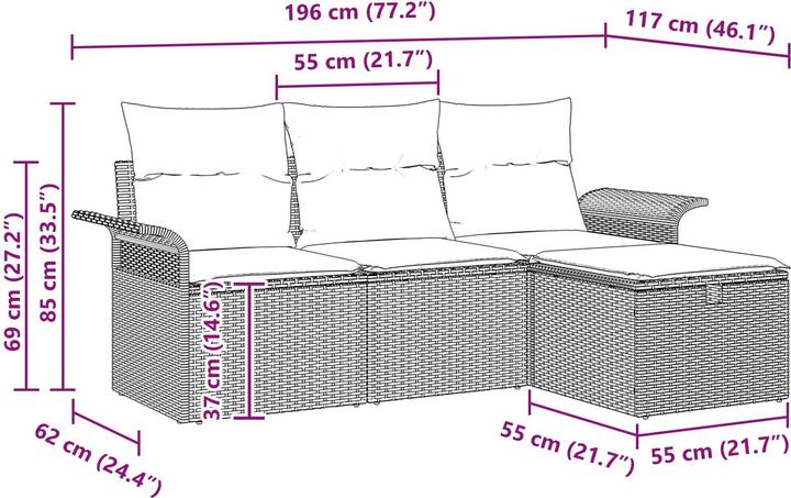 Produktbild vidaXL Modulares Sofa