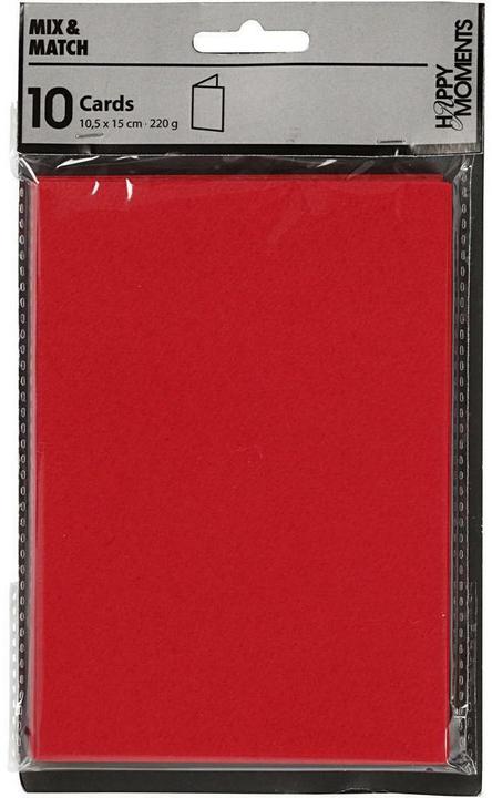 Actual product image Creativ Company Cards 220 g/m2 red (10 pcs.)