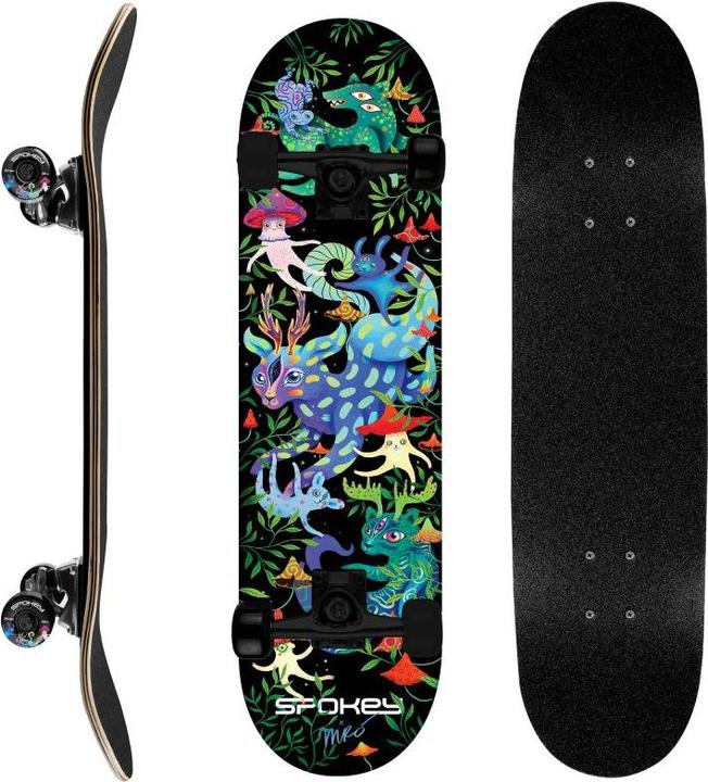 Spokey Skateboard mit leuchtenden Ollie-Grafiken (30.98")