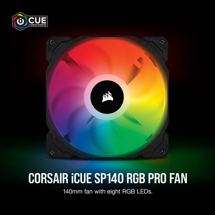 Actual product image Corsair SP140 RGB PRO (140 mm, 2 x)