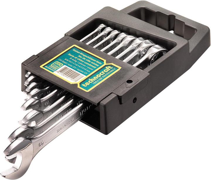 Produktbild technocraft Gabel-Ringschlüssel-Satz (8 mm, 9 mm, 10 mm, 11 mm, 13 mm, 14 mm, 17 mm, 19 mm)
