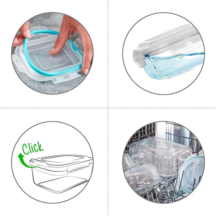 Actual product image Grizzly Glas-Frischhaltedosen Set (3 Stück) (1.97 l)
