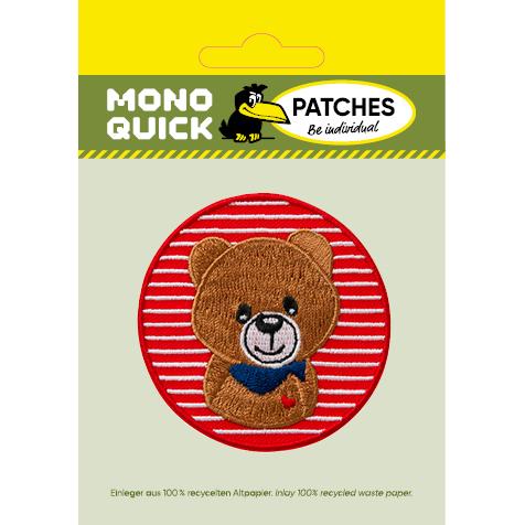 Thumbnail - Mono Quick Bär im Patch, rot, Applikationen, Rot