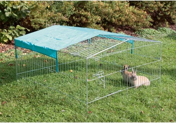 Image du produit Kerbl Enclos Easy, galvanisé, avec protection solaire, 115x115x60cm
