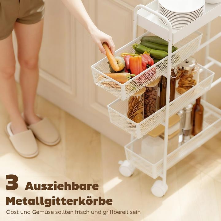 Image du produit Homcom Küchenwagen Metall Weiss