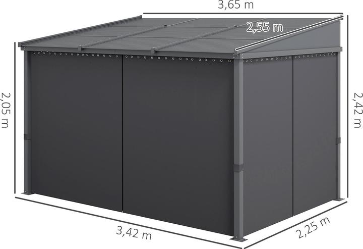Immagine prodotto Outsunny Pergola (365 cm, 255 cm)