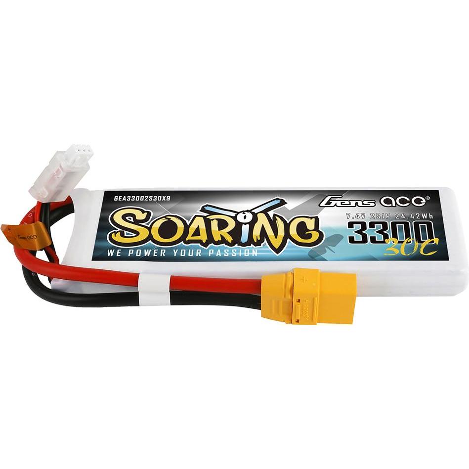 Gens Ace Akumulator Soaring 3300mAh 7.4V 30C 2S1P XT90 (7.40 V, 3300 mAh)