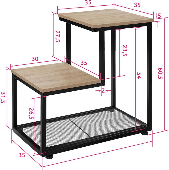 Image du produit tectake Table d’appoint Halifax