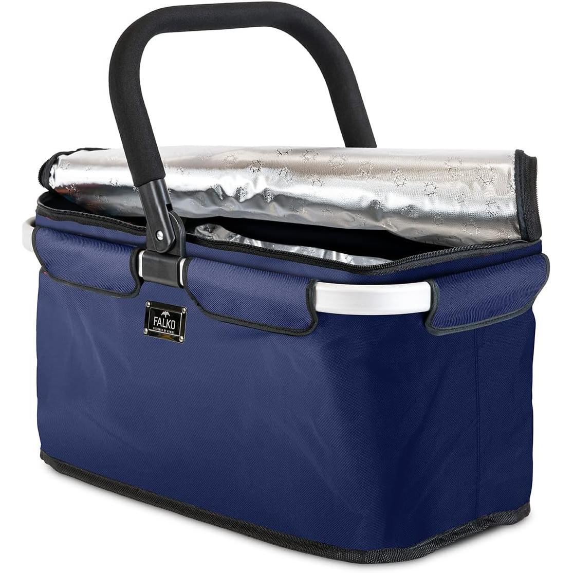 Falko, Einkaufshilfe, Einkaufskorb Thermo 25l (L x B x H) 480 x 280 x 270mm Dunkelblau 14367, Blau