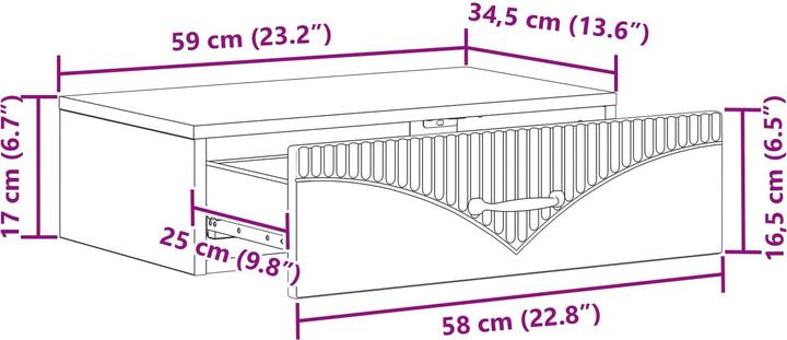 Produktbild vidaXL Wandmontierter Tisch