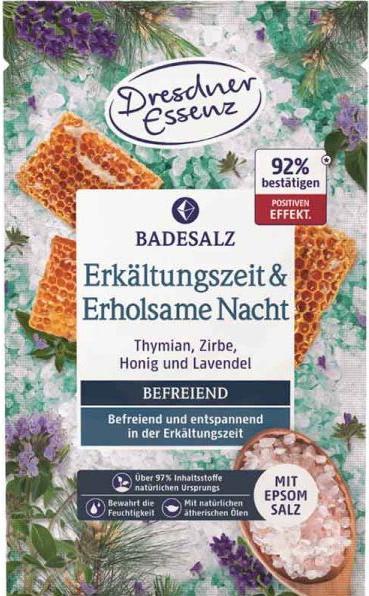Image du produit Dresdner Essenz Sel de bain Dresdner Rhume&Nuit réparatrice Se sentir naturellement en bonne santé 12 x 60 g (Sel de bain)