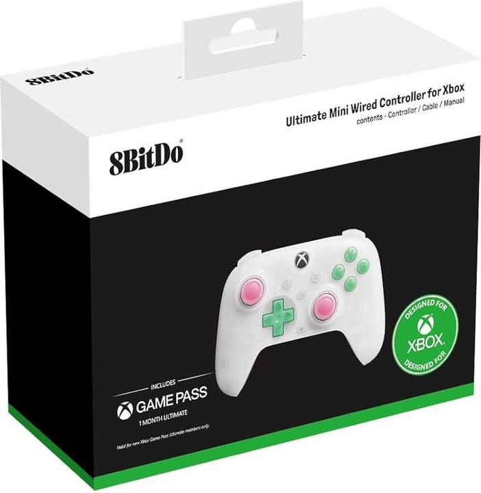 Produktbild 8bitdo Ultimate Mini Wired Xbox Pad Clear White