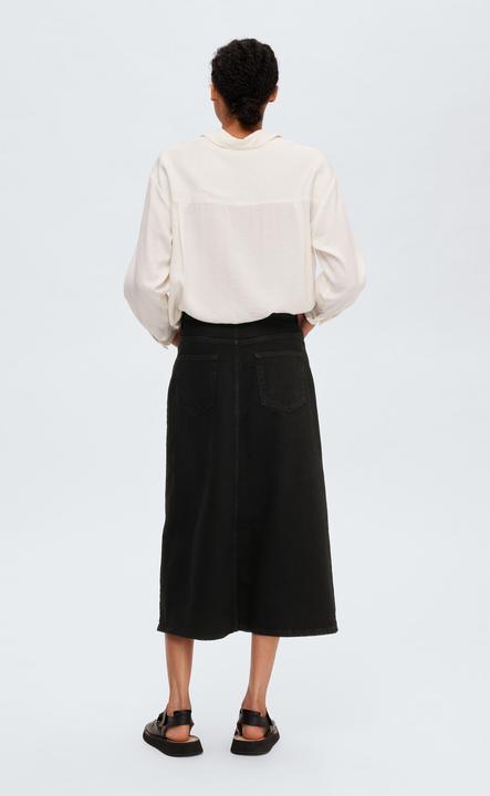 Image du produit Selected Jupe midi en jean noir (36)