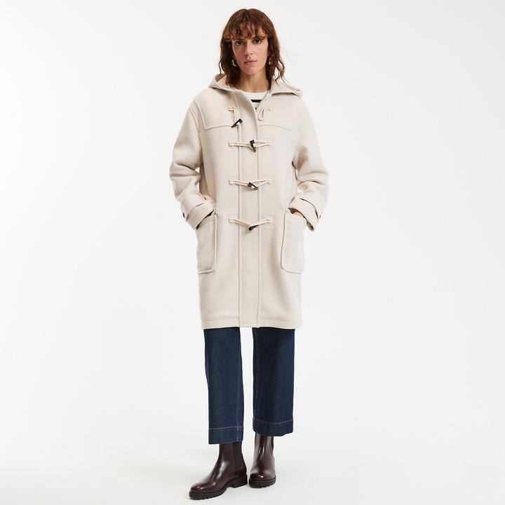 Image du produit La Redoute Collections Halblanger Dufflecoat mit Kapuze (M, XXL)
