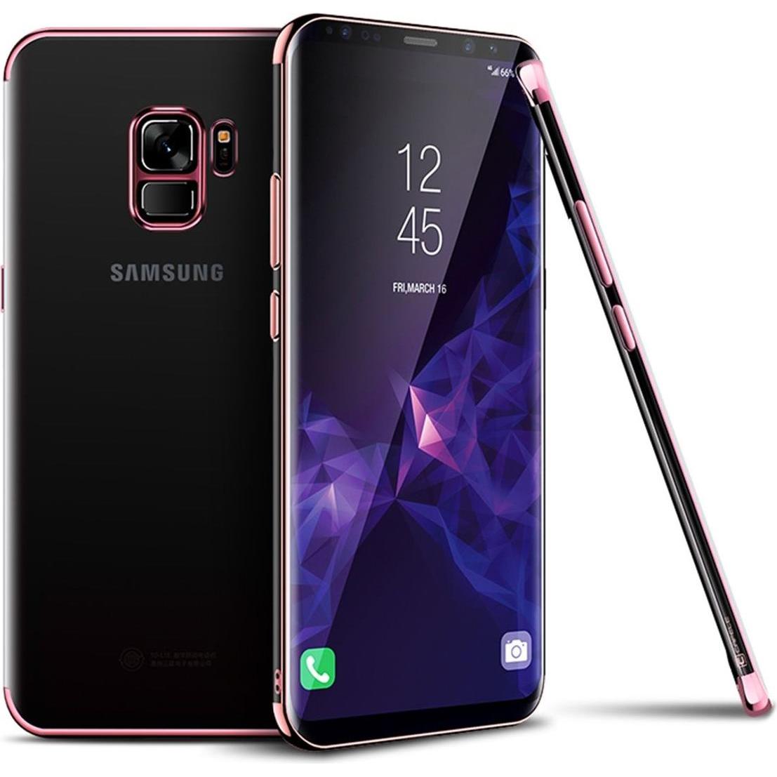 Thumbnail - König Design Handy Hülle Schutz Case für Samsung Galaxy S9 Durchsichtig Transparent Rose Pink (Samsung Galaxy S9+), Smar...