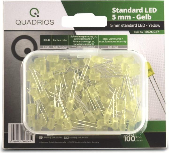 Quadrios LED-Sortiment Gelb 30 mA 2.0 V